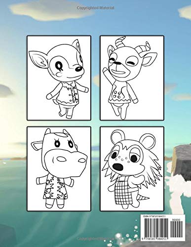 Animal Crossing Coloring Book: Animal Crossing Perfect Gift - An Coloring Book Designed To Relax And Calm with 50+ Coloring Pages