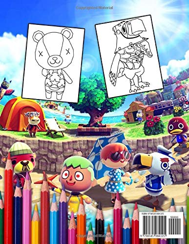 Animal Crossing Coloring Book: Animal Crossing Perfect Gift - An Coloring Book Designed To Relax And Calm with 50+ Coloring Pages