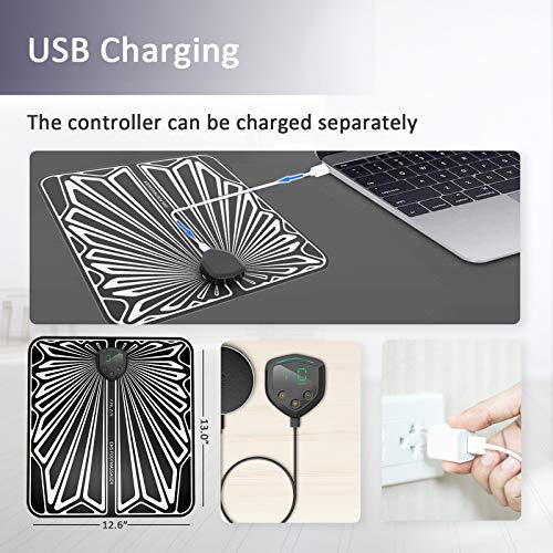 ANLAN Masajeador de Pies Eléctrico EMS Masajeador de Piernas Estimulación Muscular, Inteligente Relajar Músculos del Pie con 6 Modos 15 Niveles, Aliviar Dolor Cansadas Mejorar la Circulación Sanguínea