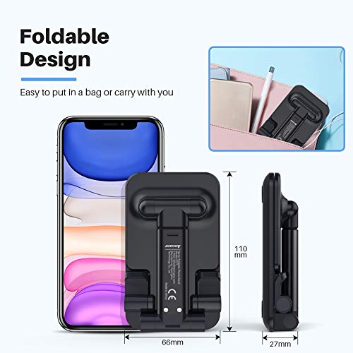 Anozer Soporte Teléfono, Soporte Móvil Plegable,Soporte Dock Base para 13/13Pro/13Mini/13ProMax/12/12ProMAX,Samsung M11/S21/S10/Note10,Xiaomi Mi 10,Redmi 9/Note 10/Note 9,iPad Mini 2 3 4,Switch,Kindle