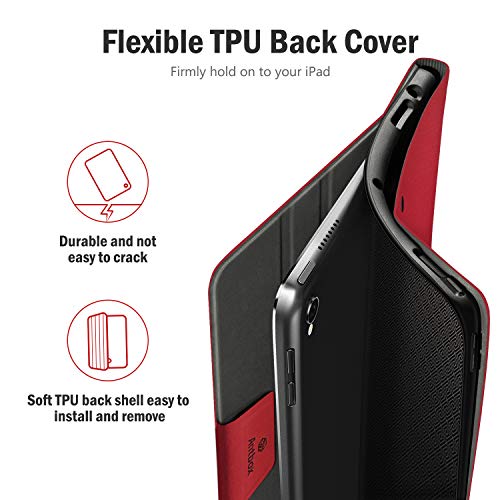 Antbox Funda para iPad Air 10,5 (3ª Generación 2019, Air3) / iPad Pro 10.5 2017 con Soporte para lápiz de Apple Incorporado Reposo automático/función de Despertador PU Funda de Cuero Inteligente