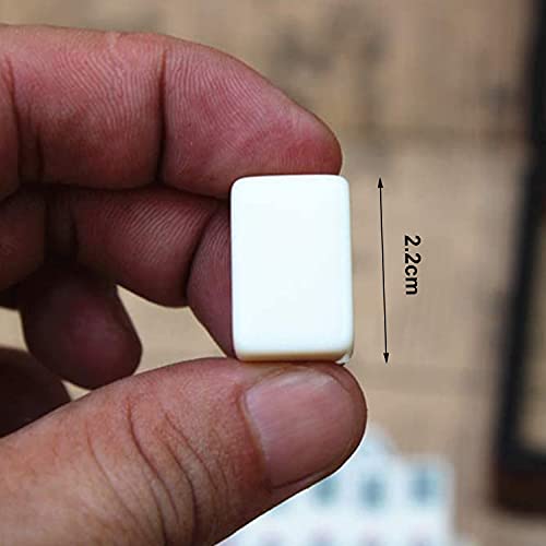 Antiguo Mahjong, 144 Azulejos de Mahjong, Traje de Mahjong, Juego de Juegos de Mahjong de Mahjong Chino portátil Matar Tiempo de aburrimiento para Adultos, Divertidos pequeños Juegos.