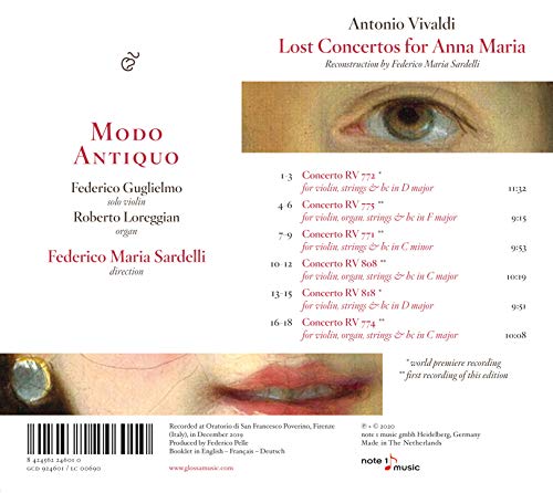 Antonio Vivaldi: Lost Concertos For Anna Maria
