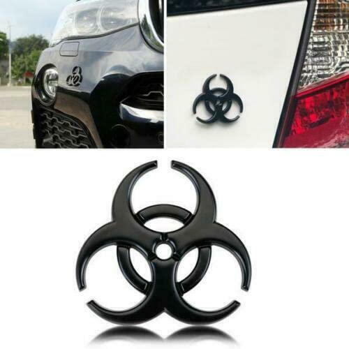 AOWIFT 2 unids Negro Biohazard Resident Evil Umbrella Logo Logo Insignia Calcomanía
