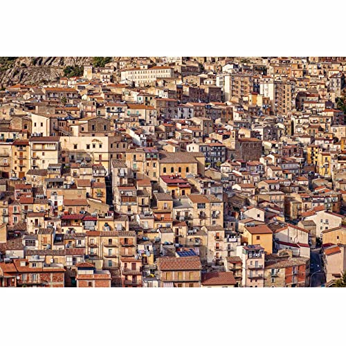 AOXULIU Cuadro sobre Lienzo 60x90cm Sin Marco Paisaje Urbano Edificios Construcción Medieval Cartel Lienzo Pintura Baño Decoración Para Dormitorio