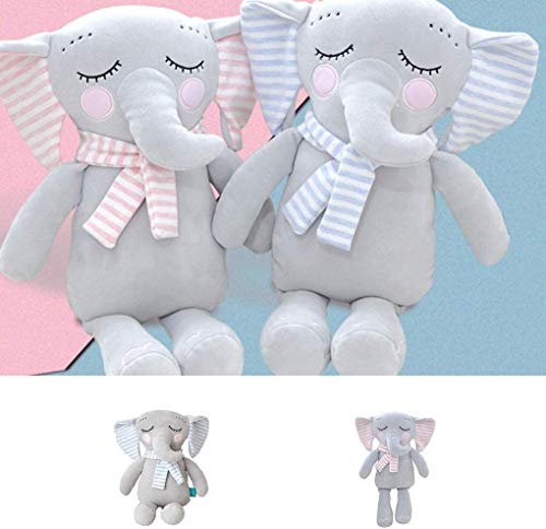 Aoyo Muñeca de la Felpa rellena Juega la Historieta de la Bufanda de la Almohadilla Animal bebé Pacify niños durmiendo Amortiguador Trasero (Color : Blue, Size : 40cm)