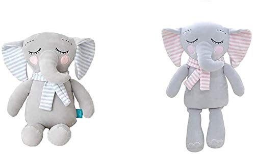 Aoyo Muñeca de la Felpa rellena Juega la Historieta de la Bufanda de la Almohadilla Animal bebé Pacify niños durmiendo Amortiguador Trasero (Color : Blue, Size : 40cm)