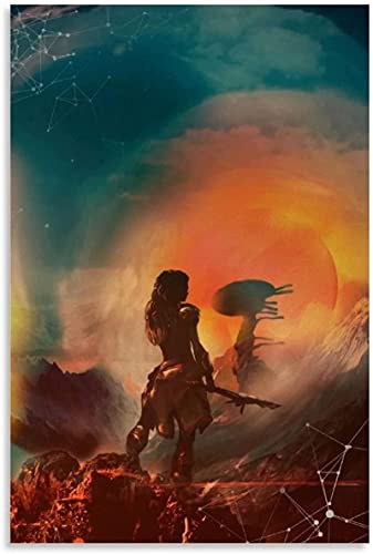 APAZSH Cuadros Decoracion Póster artístico de Horizon Zero Dawn, Pintura Decorativa, Lienzo, Poster artísticos de Pared, Pintura 50x70cm x1 Sin Marco