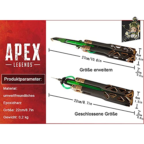 APEX Legends Octane Heirloom, Resina Exquisita Cuchillo Mariposa Cuchillo Juguetes Colección Modelo Acción Figura Juego Colección Regalo Decoratio