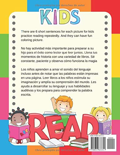 Aprendee a Leer 700+ Short Sentences Learn To Read With Jumbo Picture For Coloring. Aprendo Inglés Español Holandés Basico: Fluency made easy early ... leer. Aprender ingles para niños 4 -8 años
