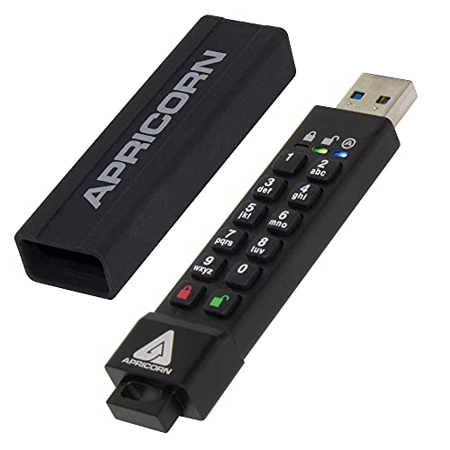Apricorn 64GB Aegis Secure Key 3z Unidad Flash USB USB Tipo A 3.1 (3.1 Gen 1) Negro - Memoria USB (64 GB, USB Tipo A, 3.1 (3.1 Gen 1), 190 MB/s, Tapa, Negro)