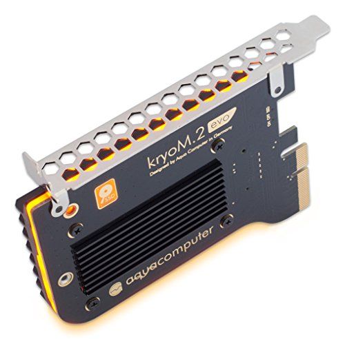 Aqua Computer kryom.2 EVO PCIe 3.0 X4 Adaptador para M.2 NGFF PCIe SSD, M de Key con pasivo Enfriador