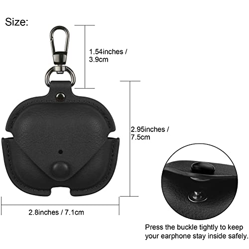 Arisase Funda para Apple AirPods 3 Thin Portable PU Leather Case Anti-Scratch Anti-Drop Accesorios de protección (negro)