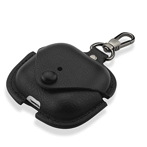 Arisase Funda para Apple AirPods 3 Thin Portable PU Leather Case Anti-Scratch Anti-Drop Accesorios de protección (negro)