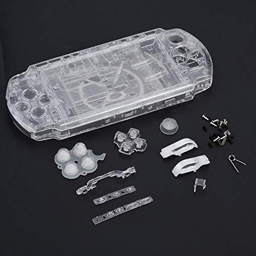 ASHATA Carcasa para PSP 3000, Reemplazo de Funda Protectora para Consola de Juegos de Mano, Cubierta para PSP 3000, Estuche Duradero para Consola de Juegos 3000(Transparente)