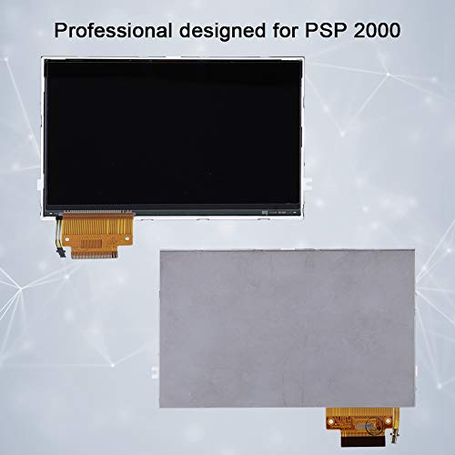 ASHATA Reemplazo de Pantalla LCD con Retroiluminación para Consola PSP 2000/2001/2003/2004, Reemplazo de Pantalla LCD con Retroiluminación (Negro)