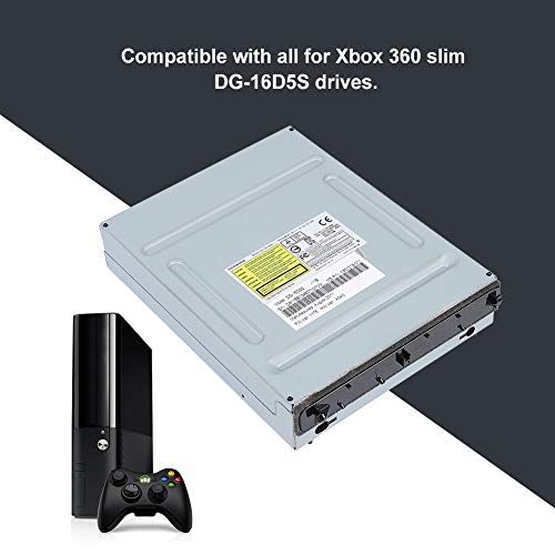ASHATA Unidad de Disco óptico para Xbox 360 Slim, Unidad de DVD Interna para Xbox 360 Slim, Grabadora de DVD portátil, Lector de DVD DG-16D5S, DVD para Xbox 360 Slim
