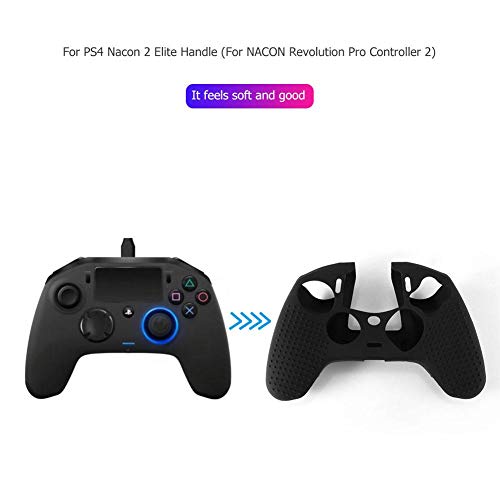 Asiproper Funda de silicona para mando de PS4 Nacon Revolution Pro 2 V2, color negro