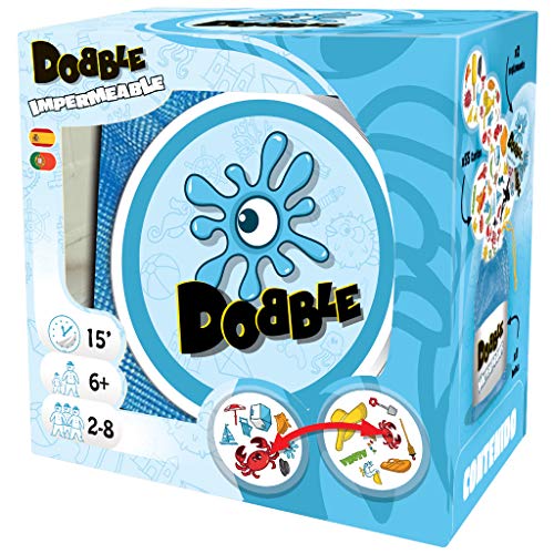 Asmodee - Dobble Waterproof, Juego de cartas impermeable (ADE0ASDO007)