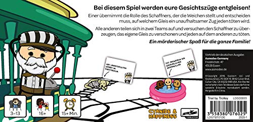 Asmodee Trial by Trolley Juego de Cartas en alemán