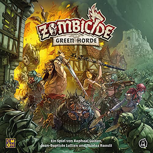 Asmodee Zombicide Green Horde, Juego básico de experimentos, Dungeon Crawler, en alemán