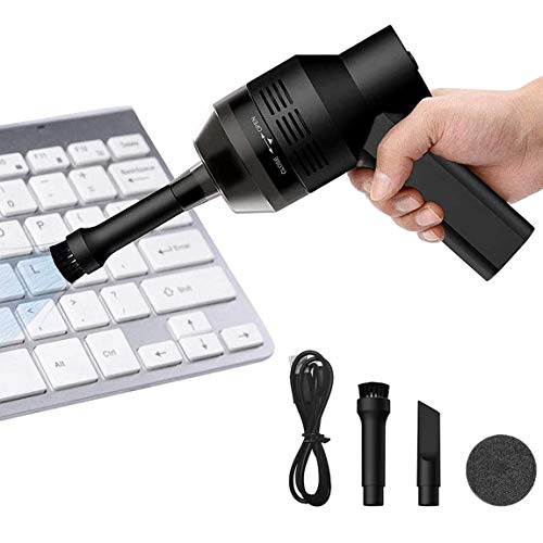 Aspirador Teclado Powcan Mini Aspirador Inalámbrico de Mano Recargable con Li-batería Aspirador Portátil de Alta Aspiración para Teclado Portátil PC de Escritorio TV Satélite DVD