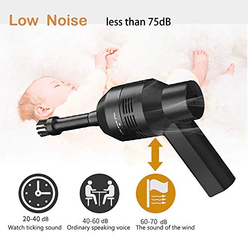 Aspirador Teclado Powcan Mini Aspirador Inalámbrico de Mano Recargable con Li-batería Aspirador Portátil de Alta Aspiración para Teclado Portátil PC de Escritorio TV Satélite DVD