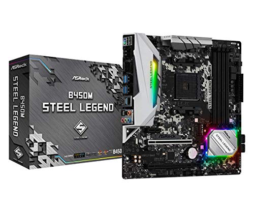 Asrock B450M Steel Legend, Placa Base, Multicolor