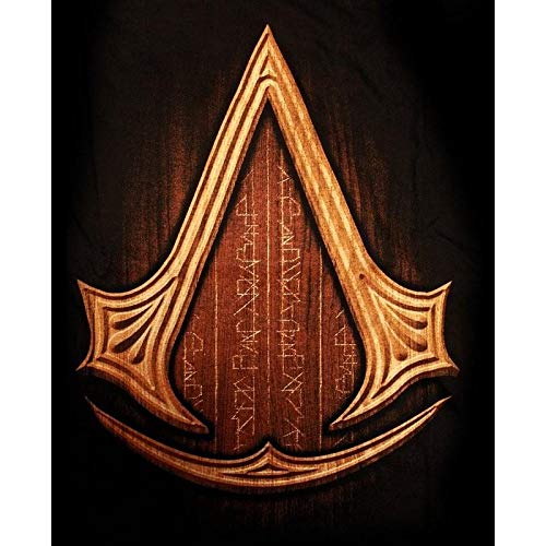 Assassins Creed Insignia Wood camiseta negro de algodón - S