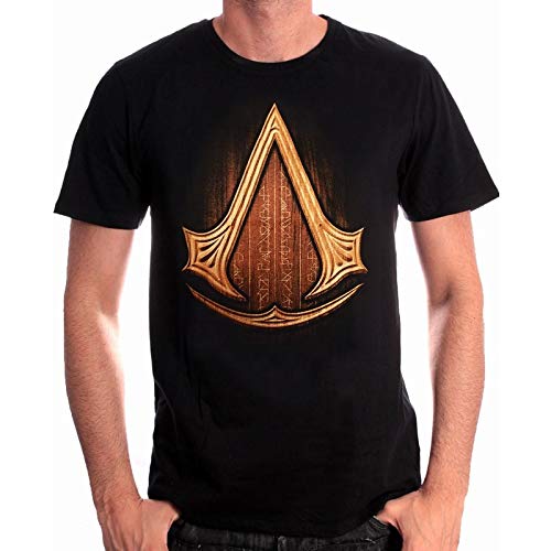 Assassins Creed Insignia Wood camiseta negro de algodón - S