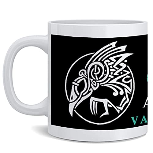 Assassins Creed Valhalla Eivor Crest Gold Edition Ultimate Edition Video Game Gaming Gamer Merchandise Cosplay Collectibles Merch Accessories Ceramic Coffee Mug Tea Cup Fun Novelty Gift 11 oz