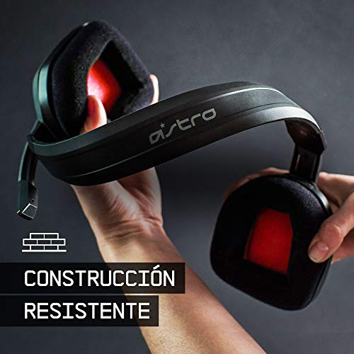 ASTRO Gaming A10 Auriculares alámbricos, ligeros y resistentes, ASTRO Audio, clavija de 3.5mm, para Xbox Series X y S, Xbox One, PS5, PS4, Nintendo Switch, PC, Mac, móvil - Negro/Rojo