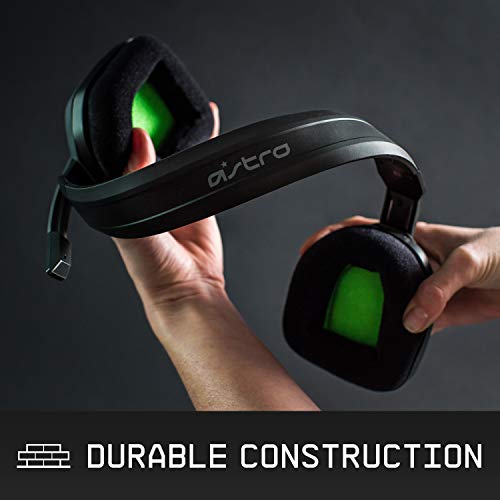 ASTRO Gaming A10 Auriculares alámbricos y MixAmp M60 Mando, Astro Audio, Dolby Atmos, Control de Balance de Juego/Voz, para Xbox Series X|S, Xbox One - Gris/Verde