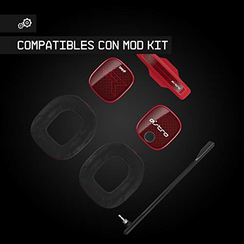 ASTRO Gaming A40 TR Auriculares alámbricos y MixAmp Pro TR, 4a gen, Audio V2, micrófono intercambiable, control de balance de juego, voz, para Xbox Series X y S, Xbox One, PC - Negro/Rojo