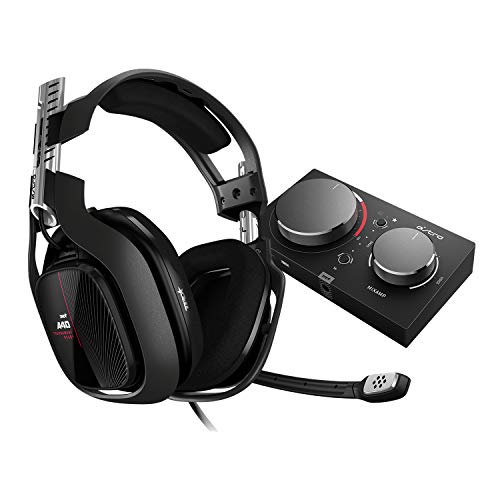 ASTRO Gaming A40 TR Auriculares alámbricos y MixAmp Pro TR, 4a gen, Audio V2, micrófono intercambiable, control de balance de juego, voz, para Xbox Series X y S, Xbox One, PC - Negro/Rojo