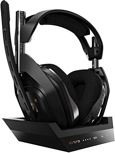 ASTRO Gaming A50 Auriculares inalámbricos Gaming y Base de Carga, 4ta Gen, Dolby Audio & Atmos, 2.4 GHz, 9m Alcance para Xbox Series X|S, Xbox One, PC, Mac + Star Wars: Squadrons, PC,Negro/Oro