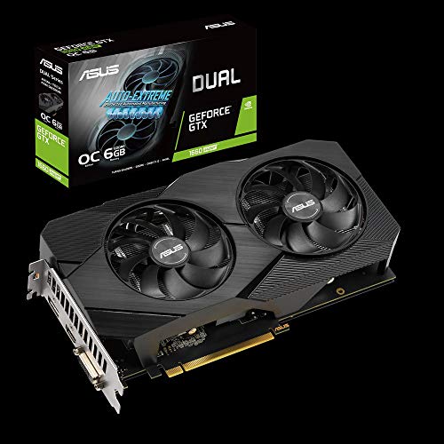 ASUS Dual GeForce GTX 1660 Super OC Edition 6GB GDDR6 - Tarjeta gráfica (Ventiladores Axial-Tech, diseño de 2,7 Ranuras, Auto-Extreme Technology, HDMI 2.0, DP 1.4)