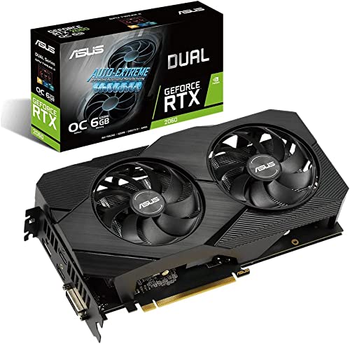 ASUS Dual GeForce RTX 2060 OC Edition EVO - Tarjeta gráfica de 6 GB GDDR6 con la Arquitectura gráfica NVIDIA Turing