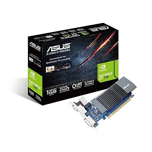 ASUS GT710-SL-1GD5 GeForce GT 710 1 GB GDDR5 - Tarjeta gráfica (GeForce GT 710, 1 GB, GDDR5, 32 bit, 2560 x 1600 Pixeles, PCI Express x16 2.0)