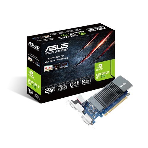 ASUS GT710-SL-2GD5 GeForce GT 710 2GB GDDR5 - Tarjeta gráfica (GeForce GT 710, 2 GB, GDDR5, 64 bit, 2560 x 1600 Pixeles, PCI Express x16 2.0)