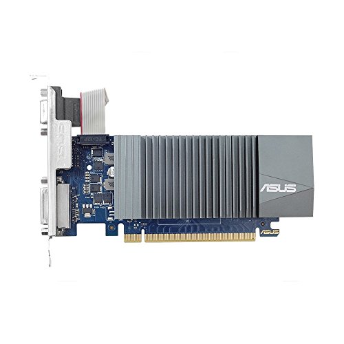 ASUS GT710-SL-2GD5 GeForce GT 710 2GB GDDR5 - Tarjeta gráfica (GeForce GT 710, 2 GB, GDDR5, 64 bit, 2560 x 1600 Pixeles, PCI Express x16 2.0)