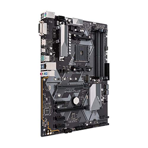 ASUS PRIME B450-PLUS - Placa base AMD AM4 ATX con conector Aura Sync RGB, DDR4 3200 MHz, M.2, HDMI 2.0b, SATA 6 Gbps y USB 3.1 Gen. 2, soporta Ryzen 3000