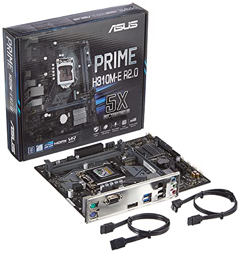 ASUS Prime H310M-E R2.0 - Placa Base mATX Intel de 8a y 9a Gen. LGA1151 con DDR4 2666MHz, HDMI, SATA 6Gbps y USB 3.1 Gen 1