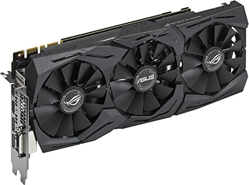 ASUS STRIX-GTX1070-O8G-GAMING - Tarjeta gráfica (Strix, NVIDIA GeForce GTX 1070, 8 GB, GDDR5, DVI-D, HDMI, DP) Color Negro