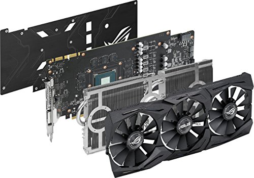 ASUS STRIX-GTX1070-O8G-GAMING - Tarjeta gráfica (Strix, NVIDIA GeForce GTX 1070, 8 GB, GDDR5, DVI-D, HDMI, DP) Color Negro