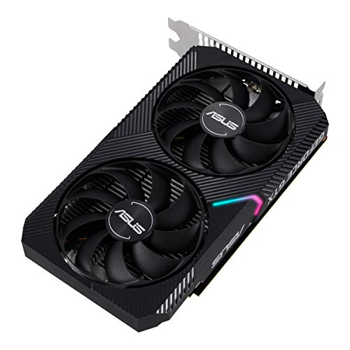 ASUS Tarjeta gráfica de Gaming Dual NVIDIA GeForce GTX 1650 Mini OC Edition (PCIe 3.0, 4GB GDDR6, HDMI, DisplayPort, DVI-D, para Intel NUC 9 Extreme Kit, Intel NUC 9 Pro Kit, y chasis pequeños)