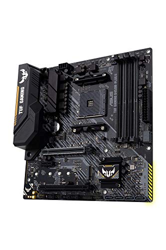 Asus TUF Gaming B450M-PLUS II - Placa Base de Gaming Micro-ATX AM4 AMD B450 con Soporte M.2, Cancelación de Ruido por IA, HDMI, DVI-D, USB 3.2 Gen 2 de Tipo A, USB 3.2 Gen 1 de Tipo A y C