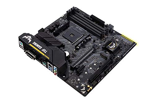 Asus TUF Gaming B450M-PLUS II - Placa Base de Gaming Micro-ATX AM4 AMD B450 con Soporte M.2, Cancelación de Ruido por IA, HDMI, DVI-D, USB 3.2 Gen 2 de Tipo A, USB 3.2 Gen 1 de Tipo A y C