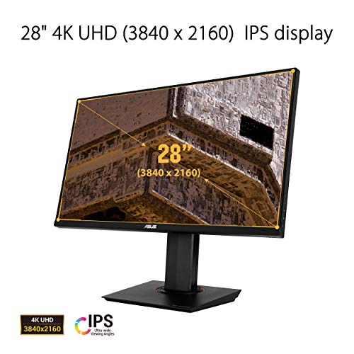 Asus TUF VG289Q - Monitor Gaming de 28" 4K (3840x2160, IPS, DCI-P3 , 60 Hz, 5 ms, LED, Adaptive-Sync, FreeSync, HDR 10, DisplayPort, HDMI) Negro