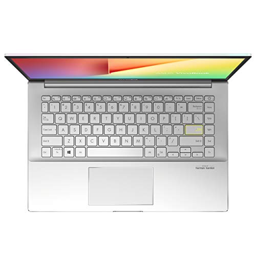 ASUS VivoBook S14 S433JQ-EB166 - Ordenador portátil de 14" FullHD (Intel Core i5-1035G1, 8GB RAM, 512GB SSD, NVIDIA MX350-2GB, Sin sistema operativo) Blanco - Teclado QWERTY Español